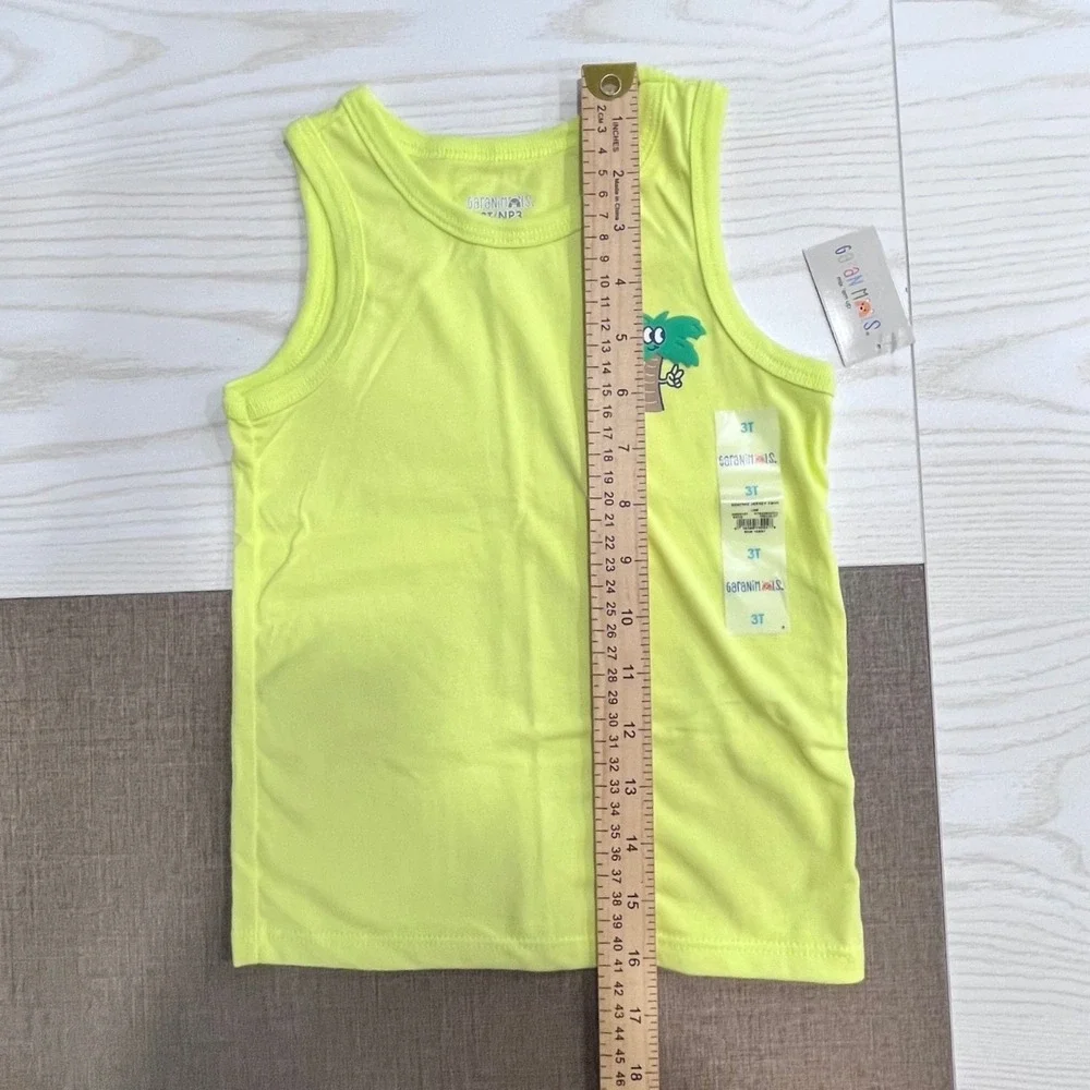 Garanimals Tank Top Shorts Set Boys 3T Yellow Tan Red Blue 4-Piece Summer Mix